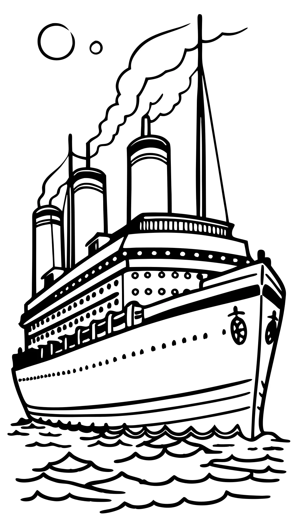 Páginas para colorear del barco Titanic